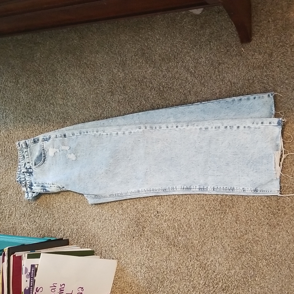 Shein wide leg light wash jeans size L (8/10)